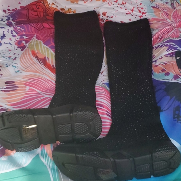 KNEE HIGH RHINESTONE SNEAKERS - Picture 10 of 15